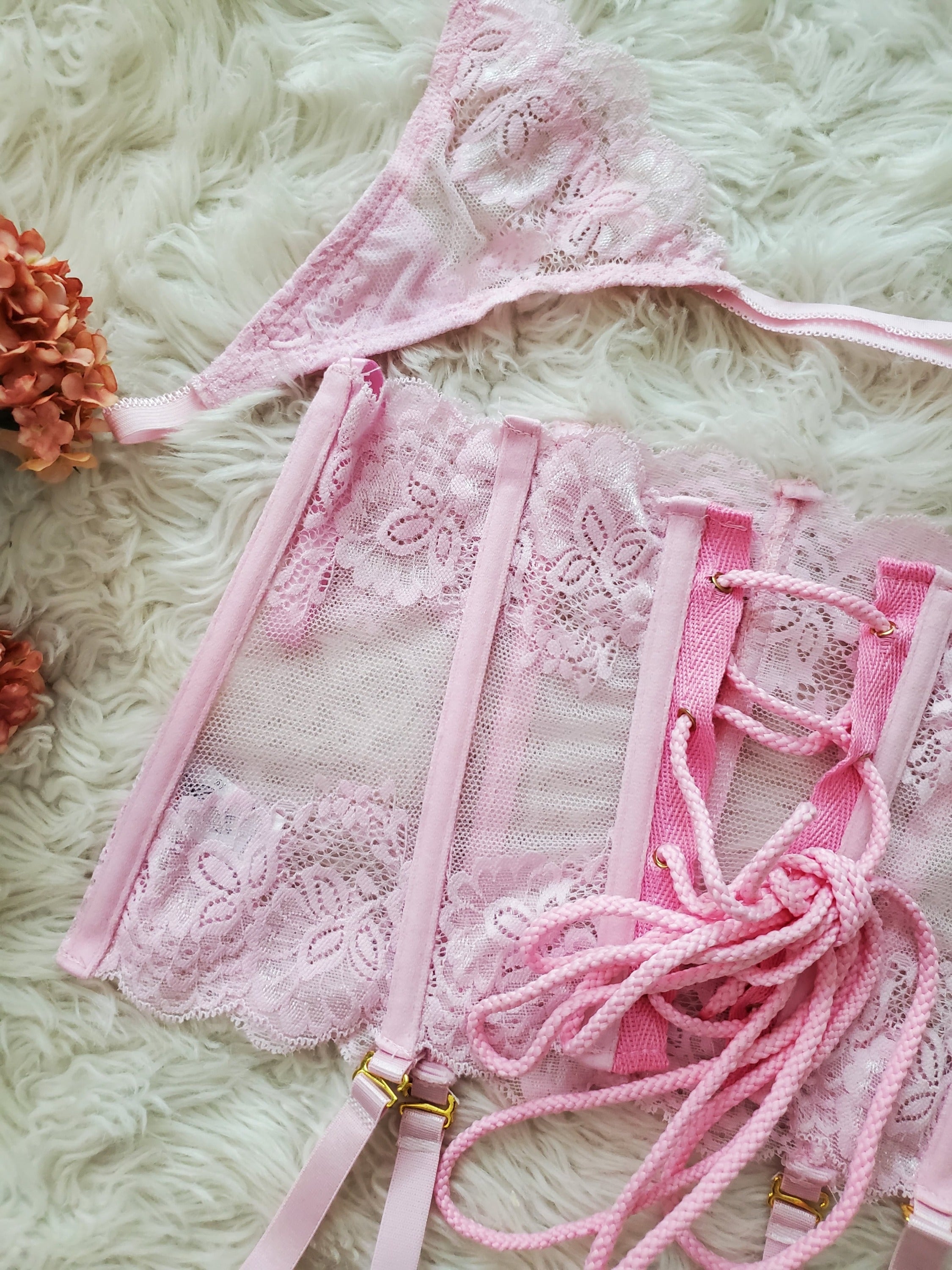 Lace Cincher in Blush image 4