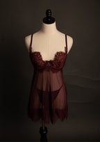 Kinsley Babydoll in Burgundy