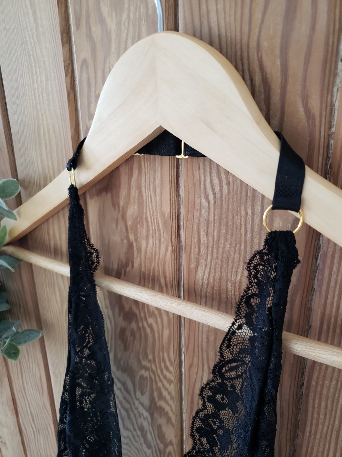 Lace Band Teddy in Black-Diva Plus image 7