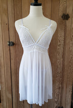 Strappy White Babydoll Set image 6