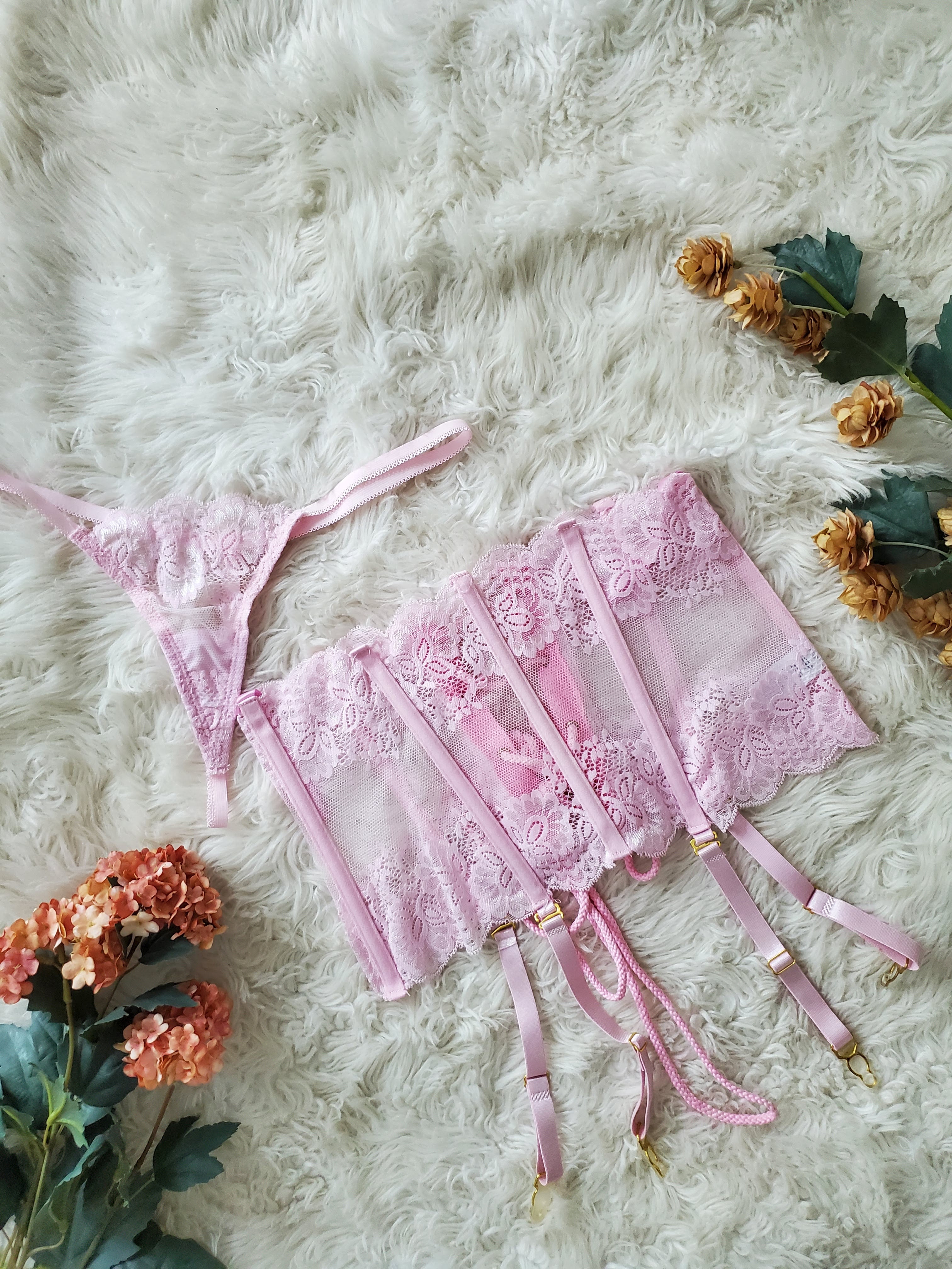 Lace Cincher in Blush image 2