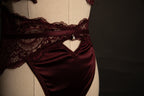 Sadie Plunge Teddy in Burgundy