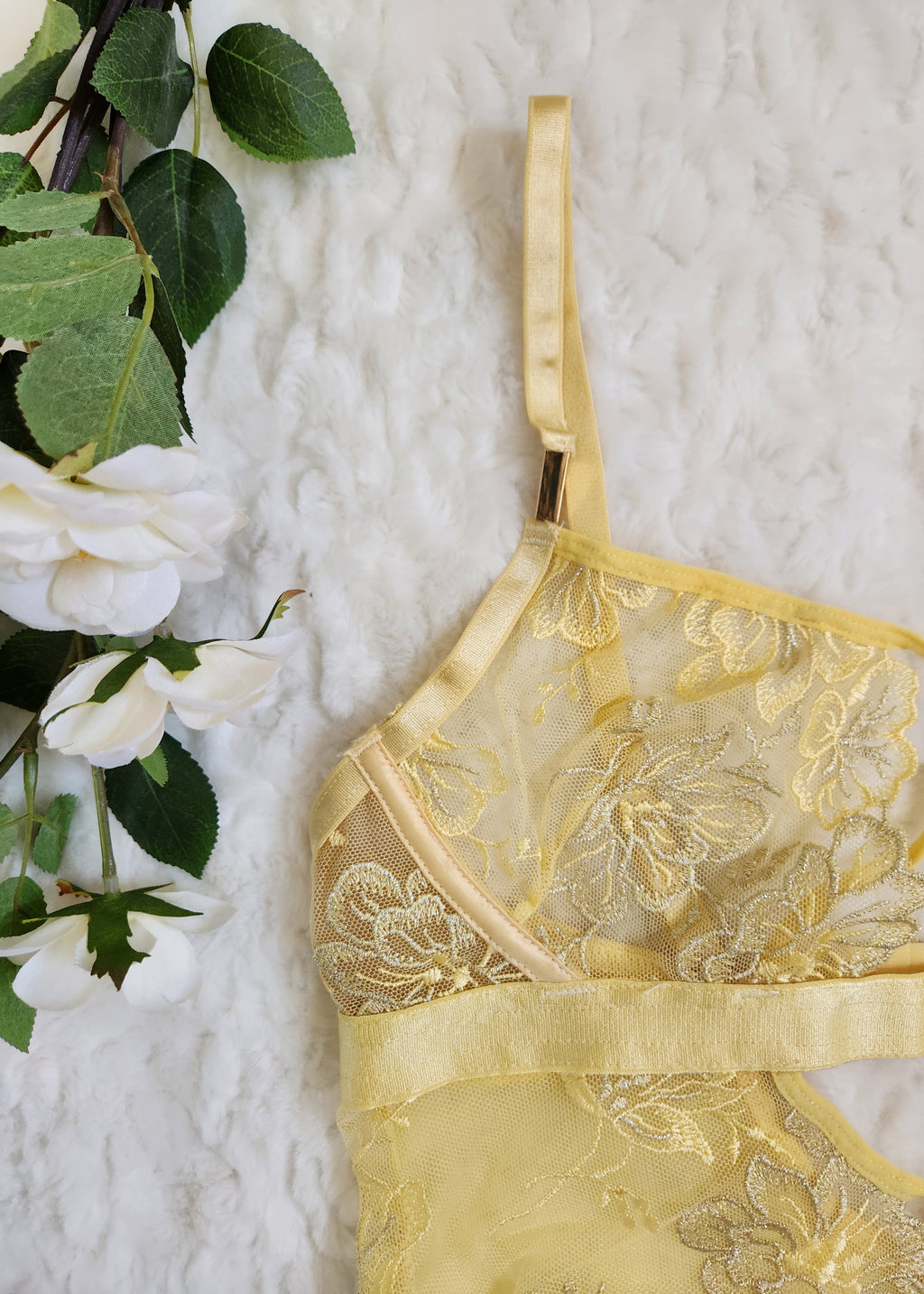 Daffney Embroidered Teddy in Buttercup image 10