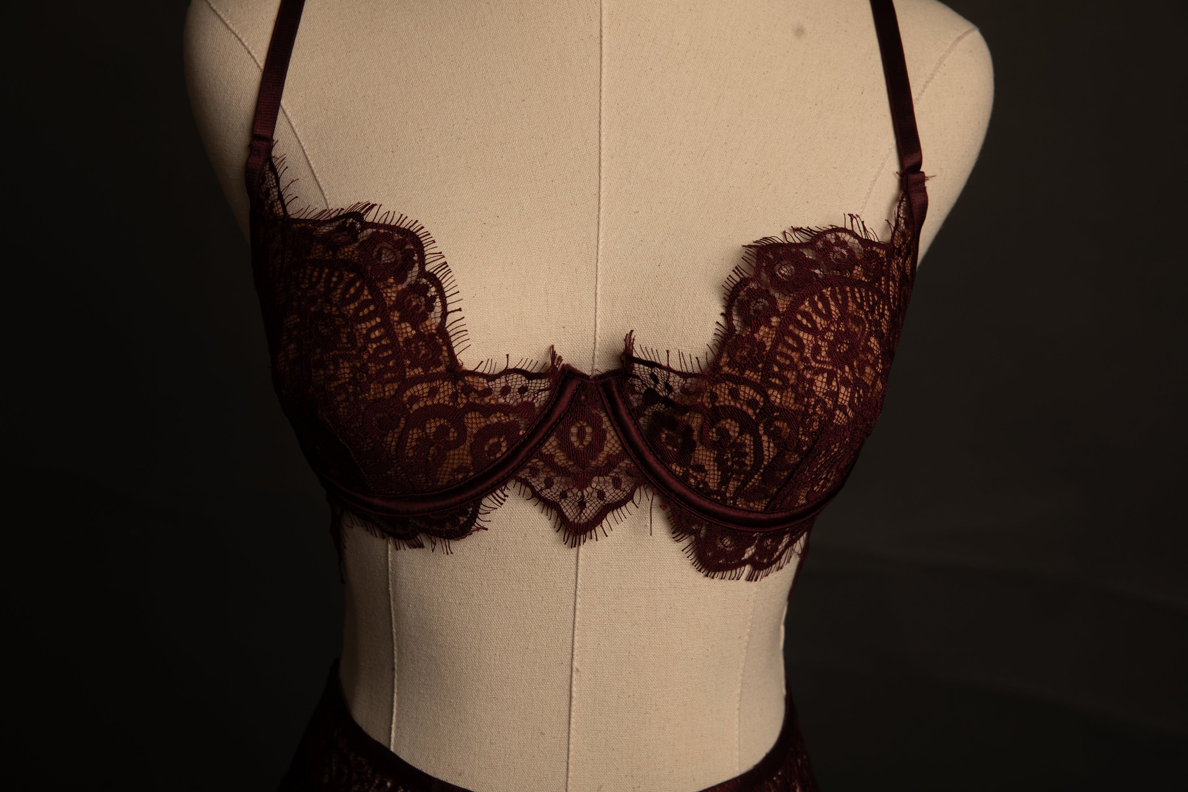 Kinsley Burgundy Lace Set
