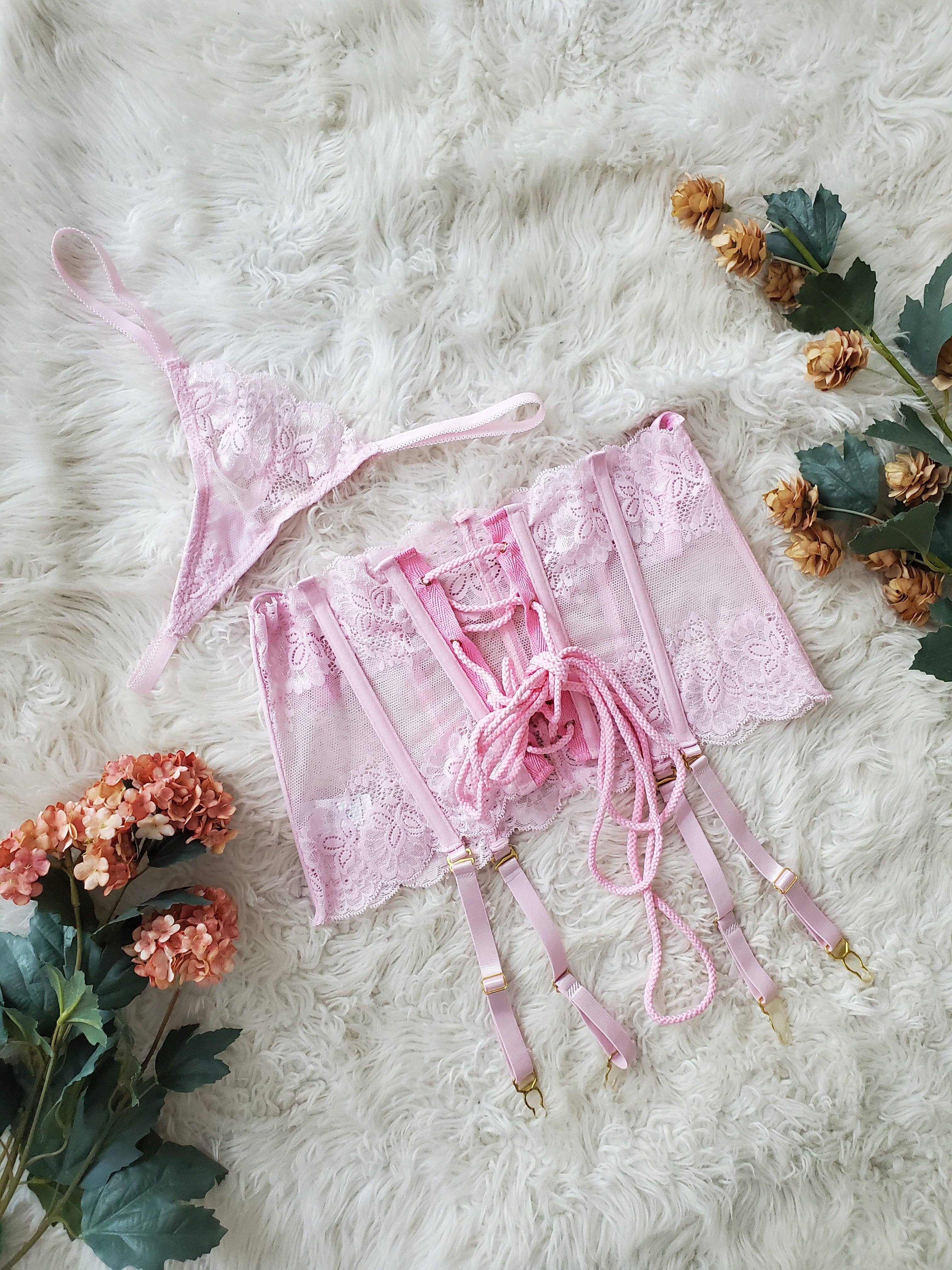 Lace Cincher in Blush image 1