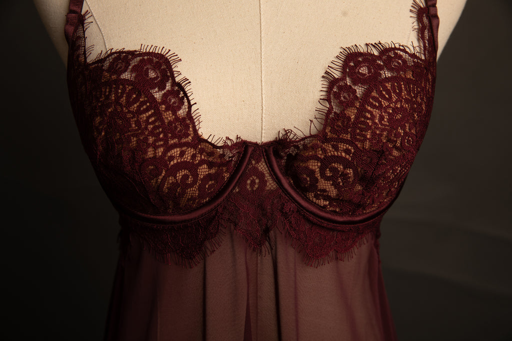 Kinsley Babydoll in Burgundy