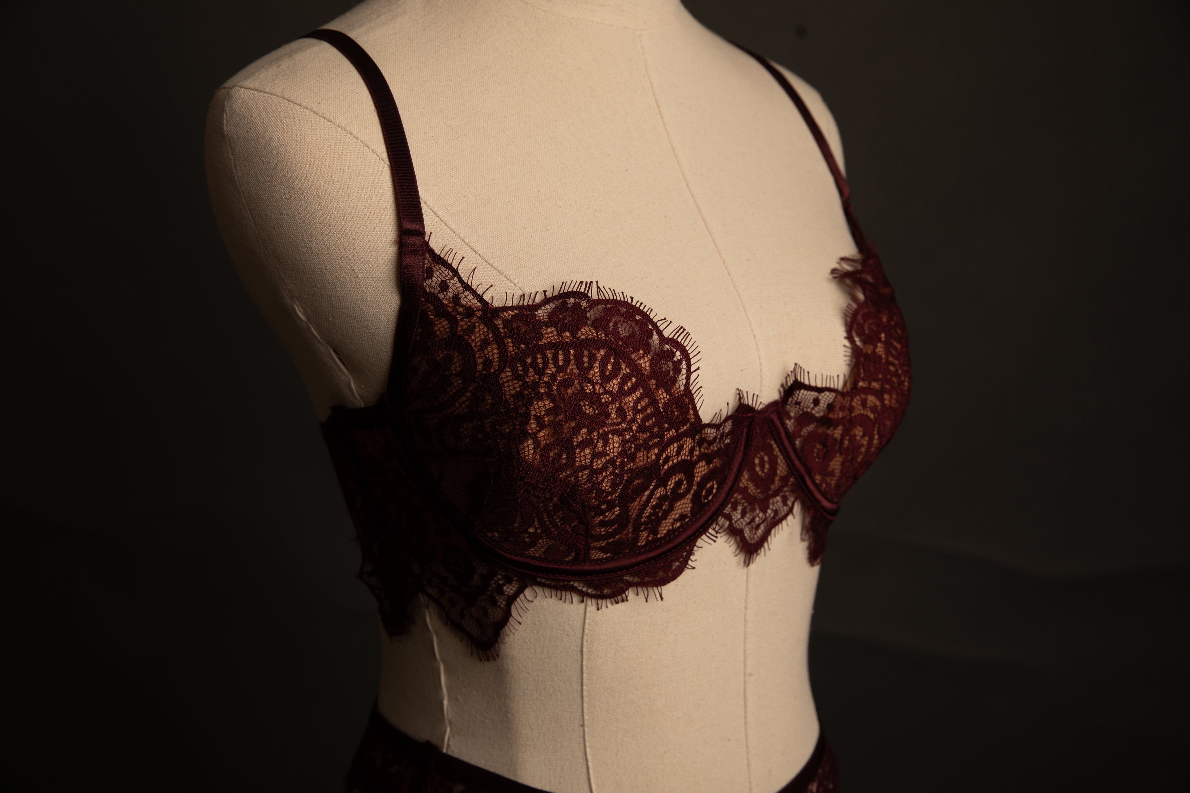 Kinsley Burgundy Lace Set