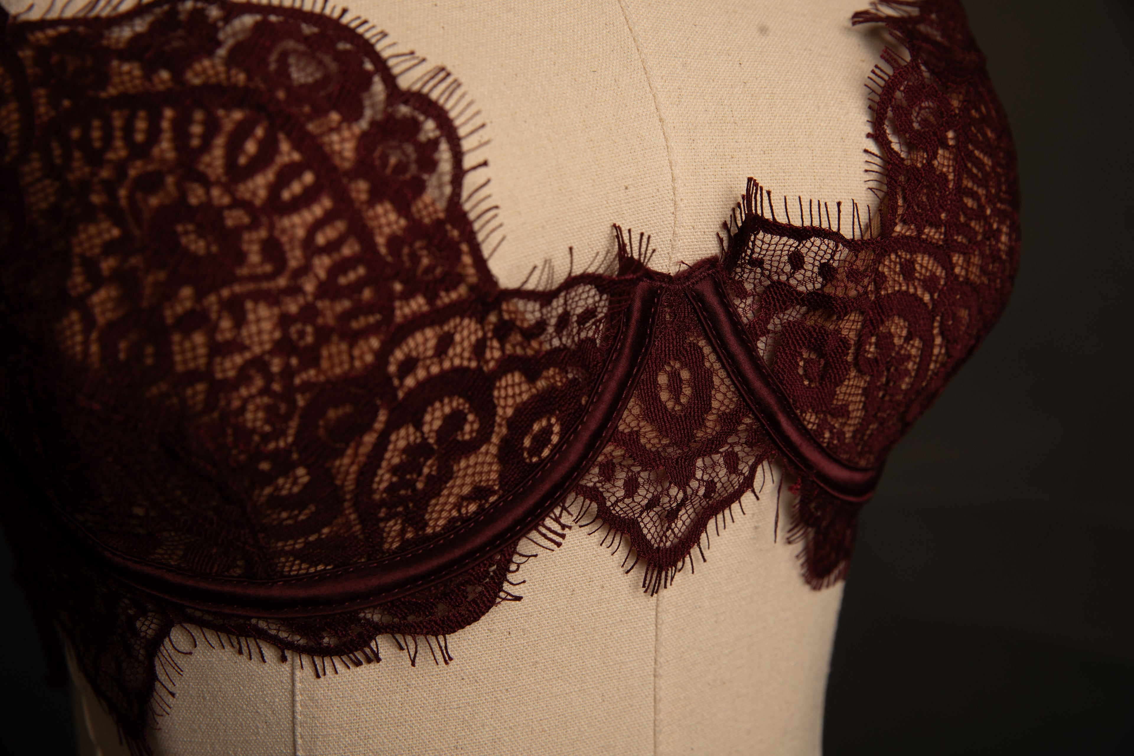 Kinsley Burgundy Lace Set