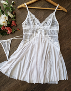 White Lace Babydoll Set image 7