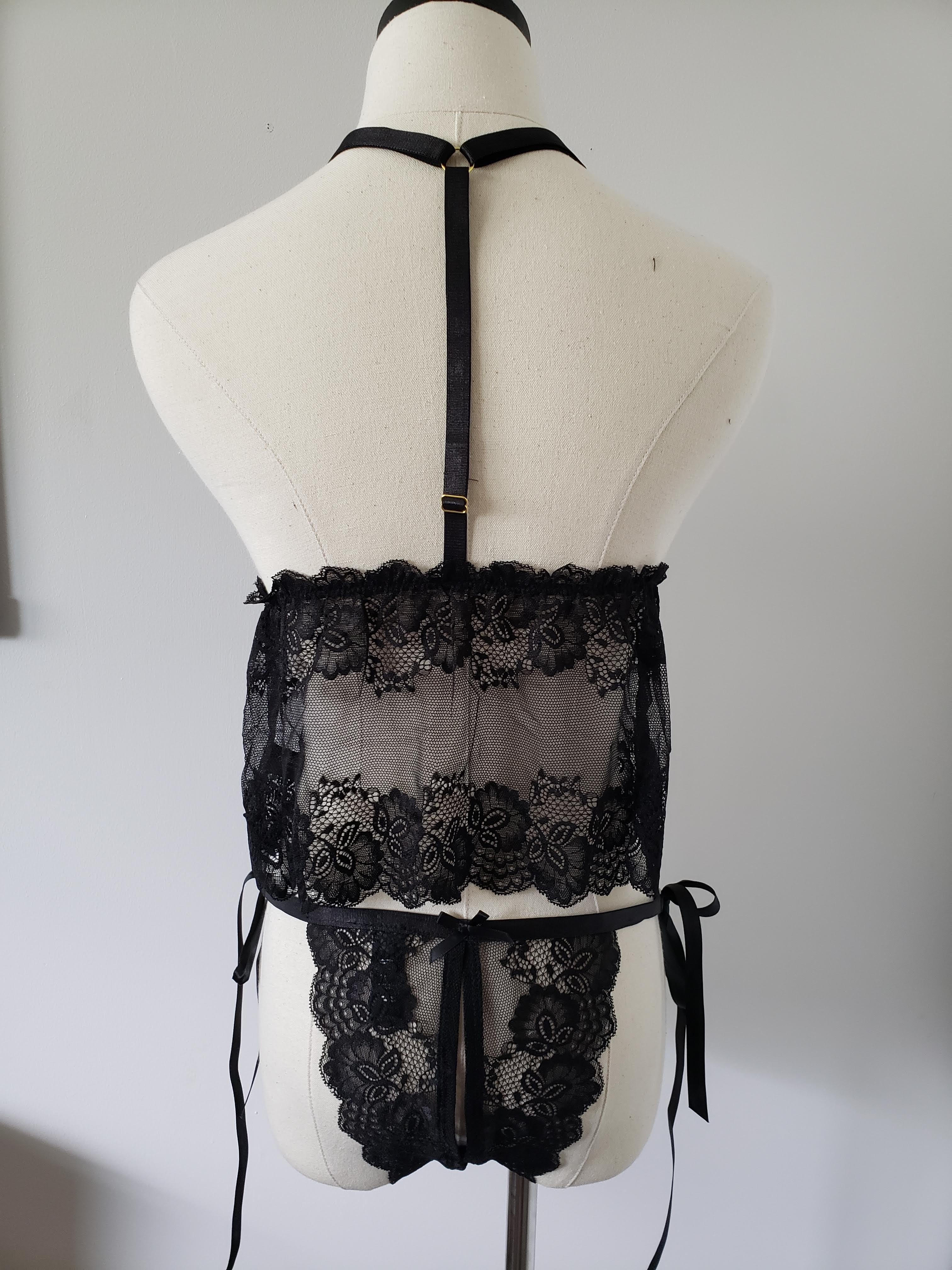 Gigi Baby Doll Set in Black image 3