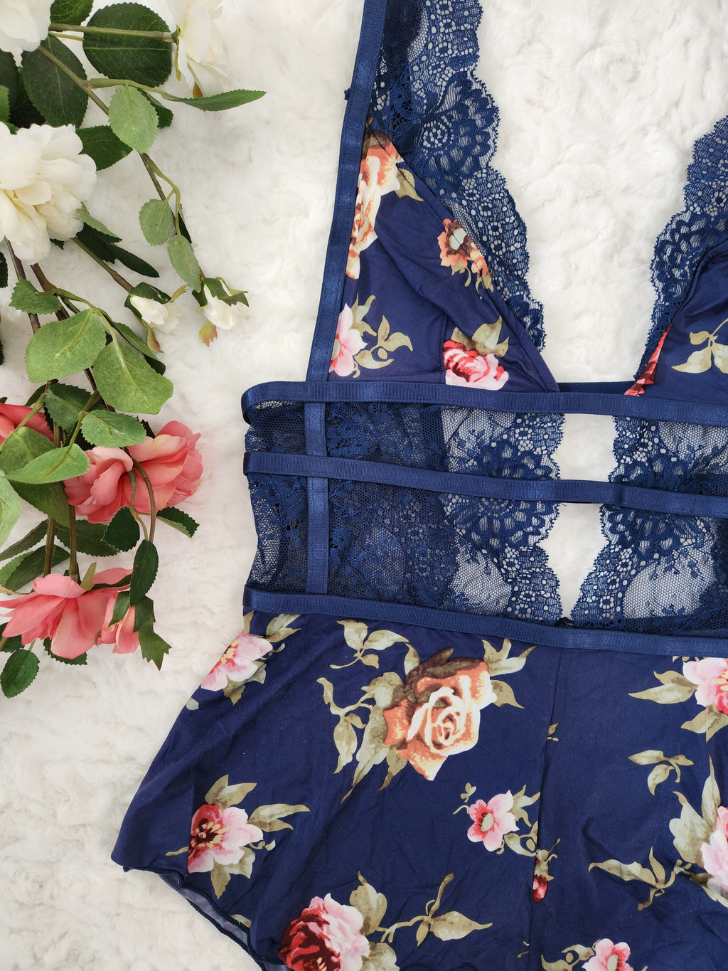 Naeva Romper in Navy Floral image 1